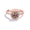 Champagnefarvede diamantringe