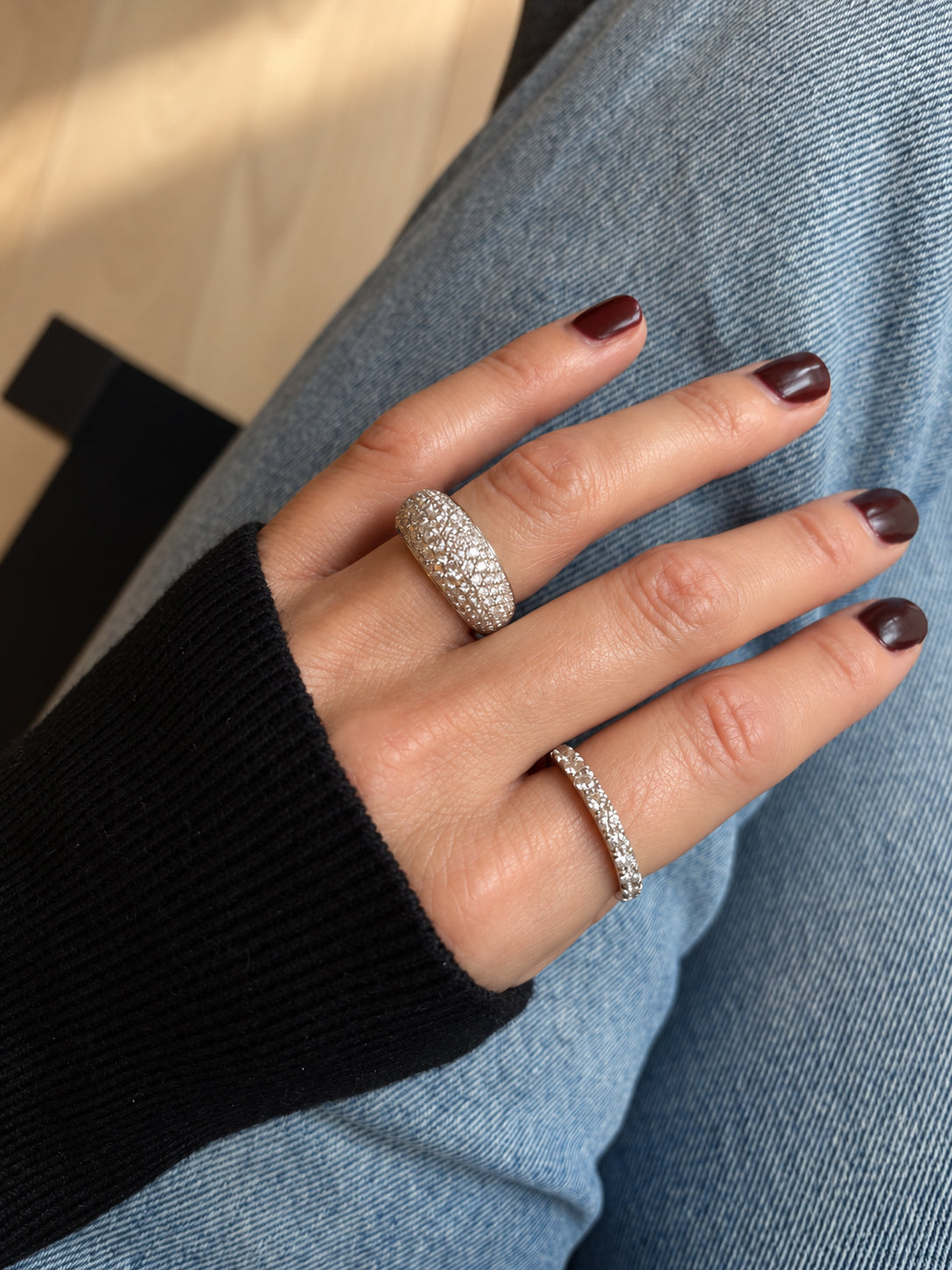 Pavéring i 18 kt. gulguld med 1,75 ct. brillanter