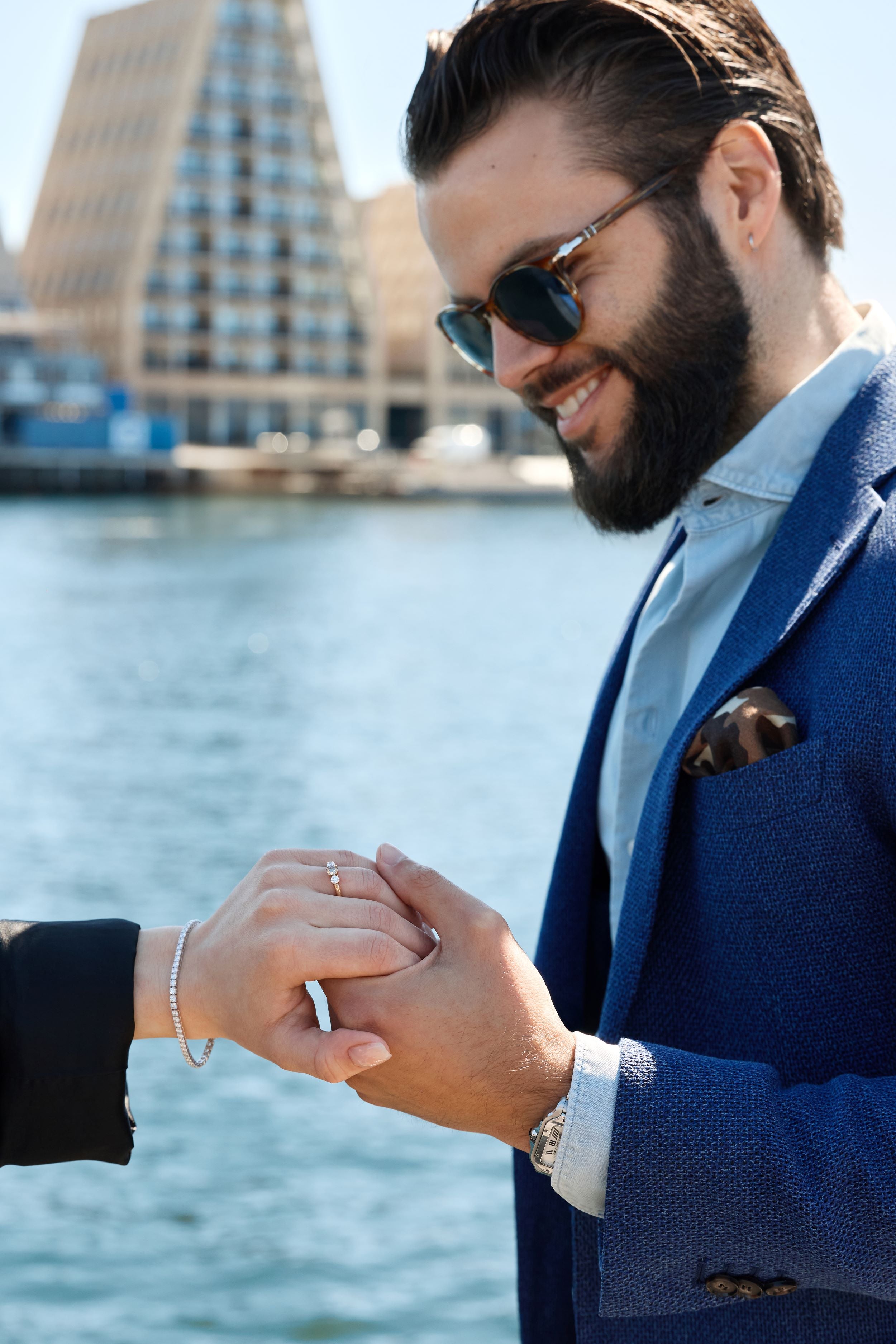 Copenhagen Love 3-stensring med 0,70 ct. champagne brillant