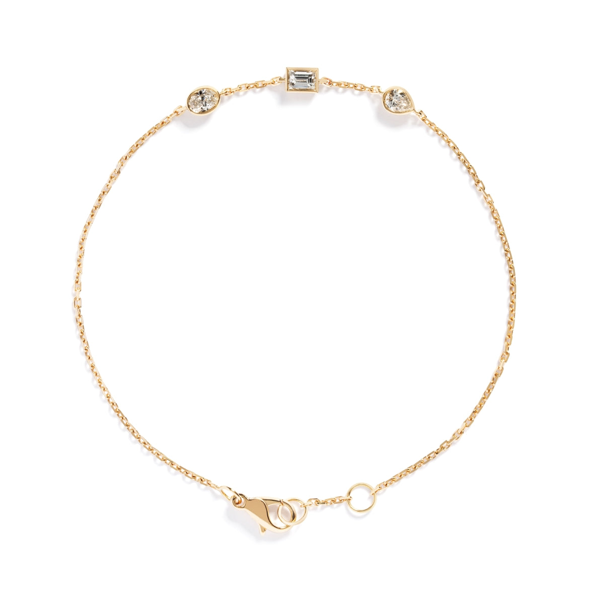 Armbånd med 0,44 ct. fancy cut diamanter