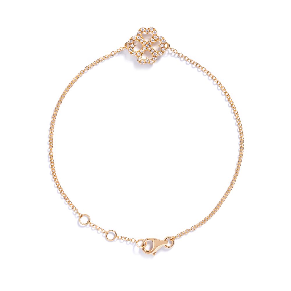 Diamant armbånd i 18 kt. gulguld med 0,16 ct. brillanter