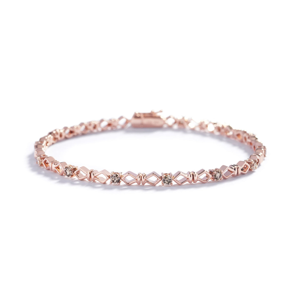 Armbånd med 1,05 ct. champagnefarvede diamanter