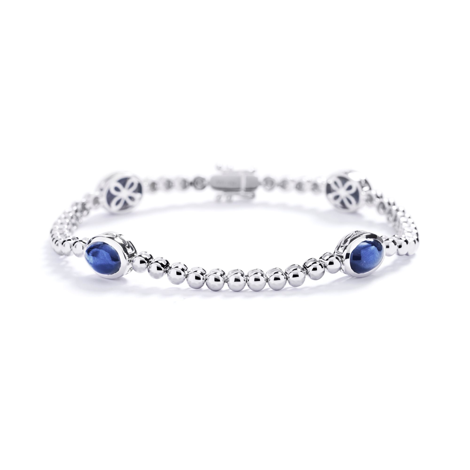Armbånd i 18 kt. hvidguld med 7,67 ct. Grønlandske Safirer