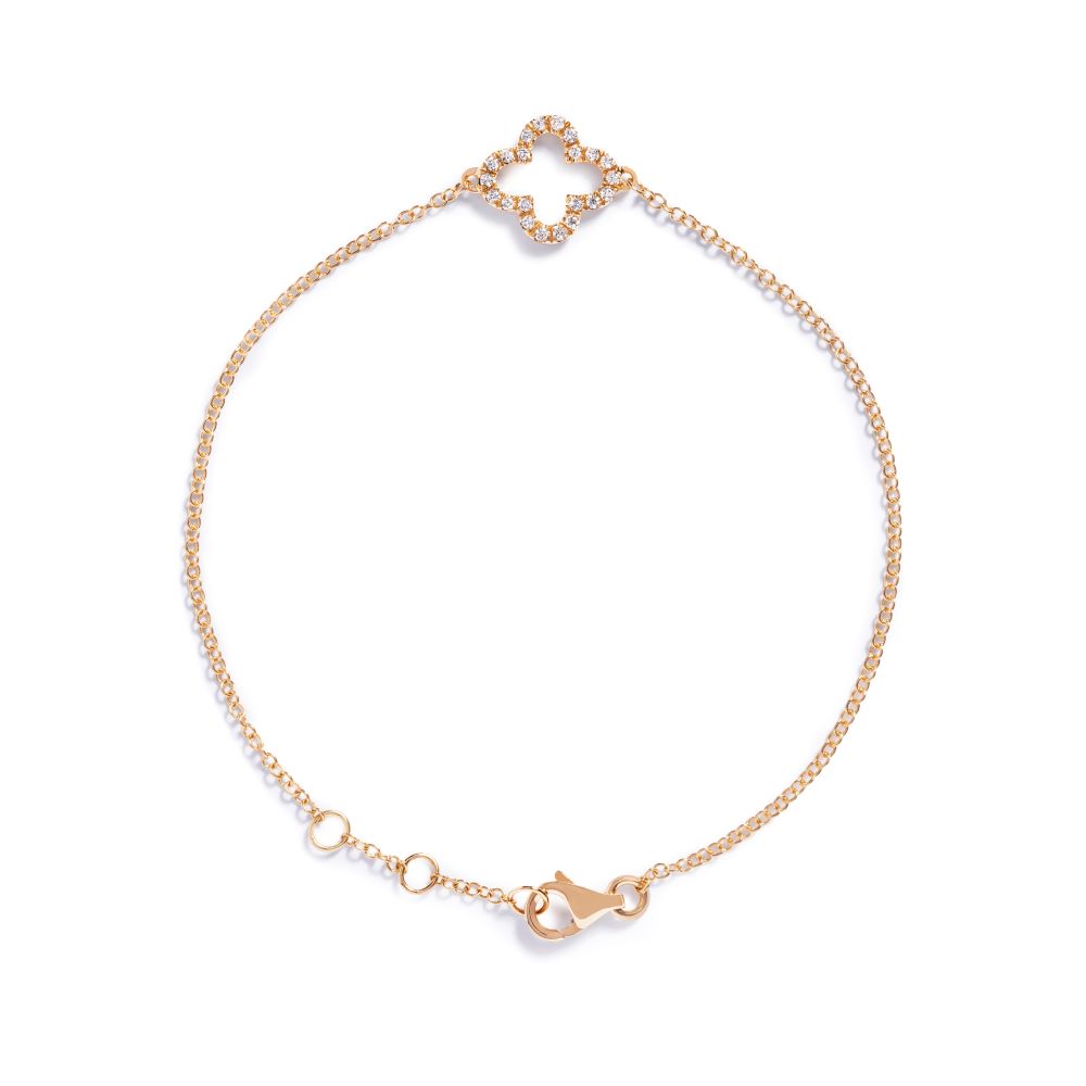 Diamant armbånd i 18 kt. gulguld med 0,12 ct. brillanter