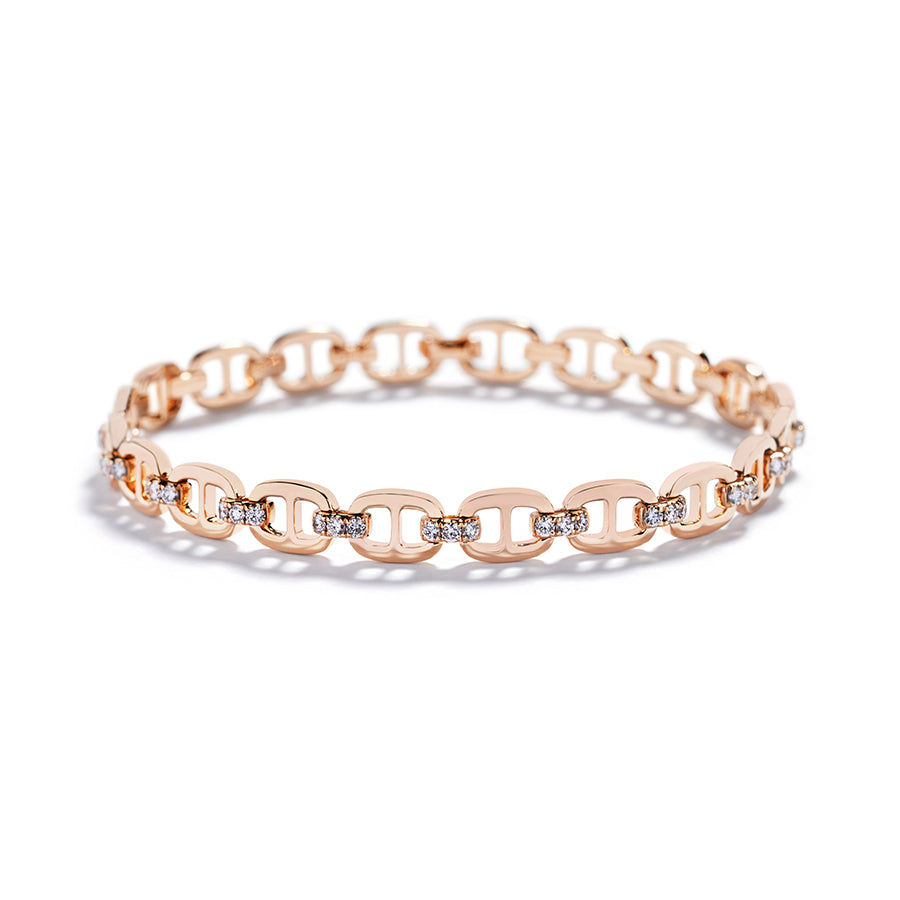Armbånd i 18 kt. gulguld med med 1,00 ct. brillanter