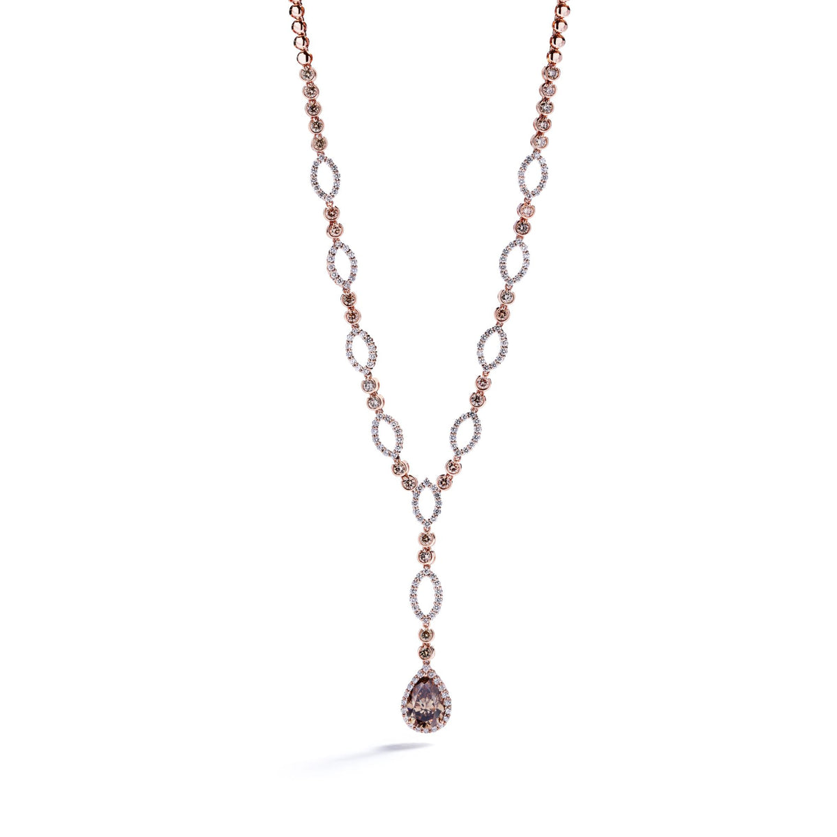 Collier med 1,81 ct. champagnefarvet diamant