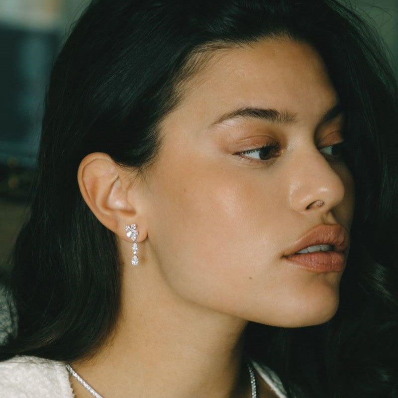 Fancy cut diamantørehængere med i alt 1,88 ct. diamanter