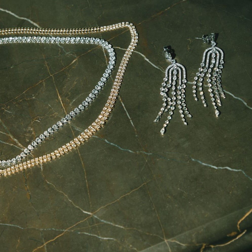 Diamantcollier i 18 kt. gulguld med 2,74 ct. brillanter