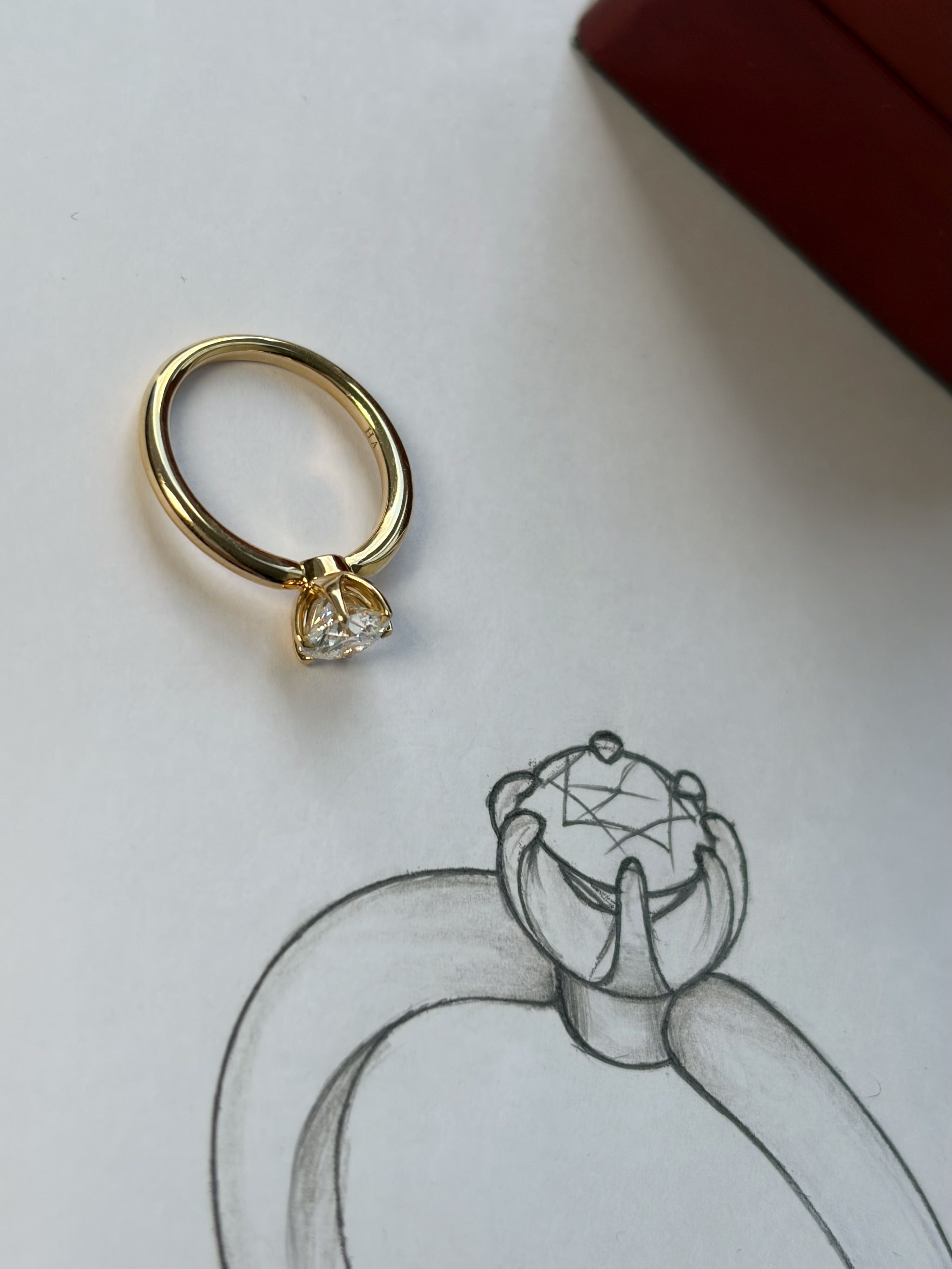 Copenhagen Star solitairering med 0,20 ct. brillant