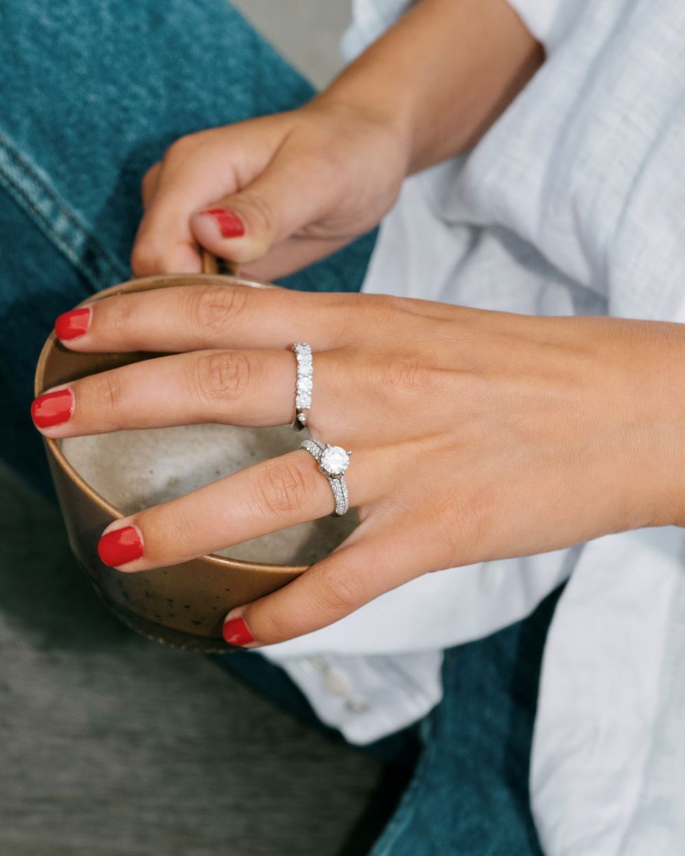 Signatur solitairering med 2,71 ct. brillant