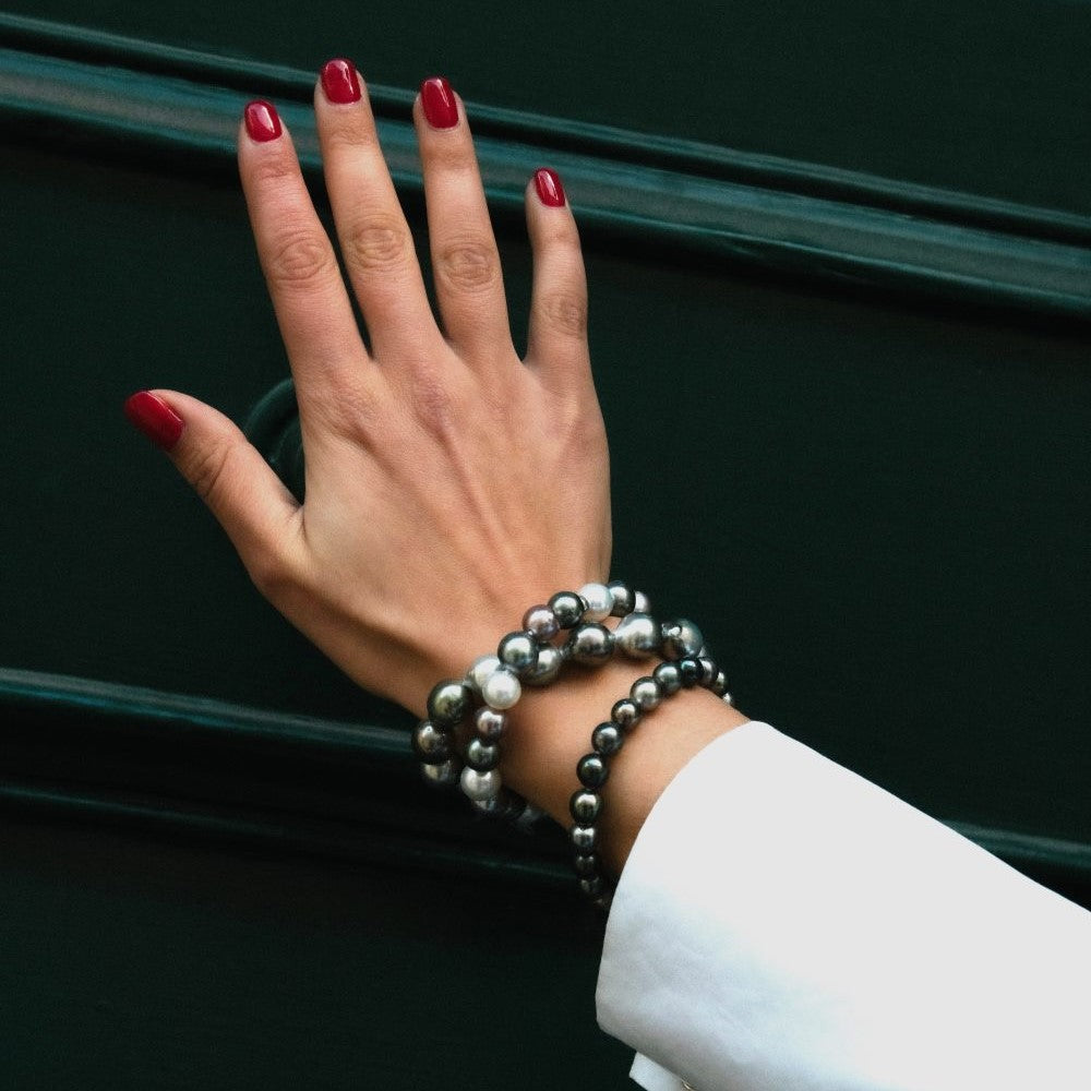 Armbånd med Tahiti kulturperler