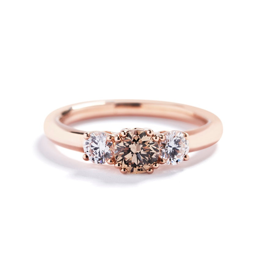 Copenhagen Love 3-stensring med 0,50 ct. champagne brillant