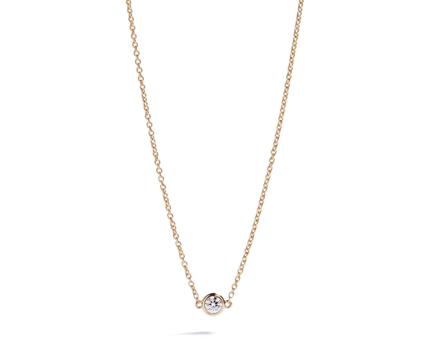 Halskæde i 18 kt. gulguld med 0,13 ct. diamant