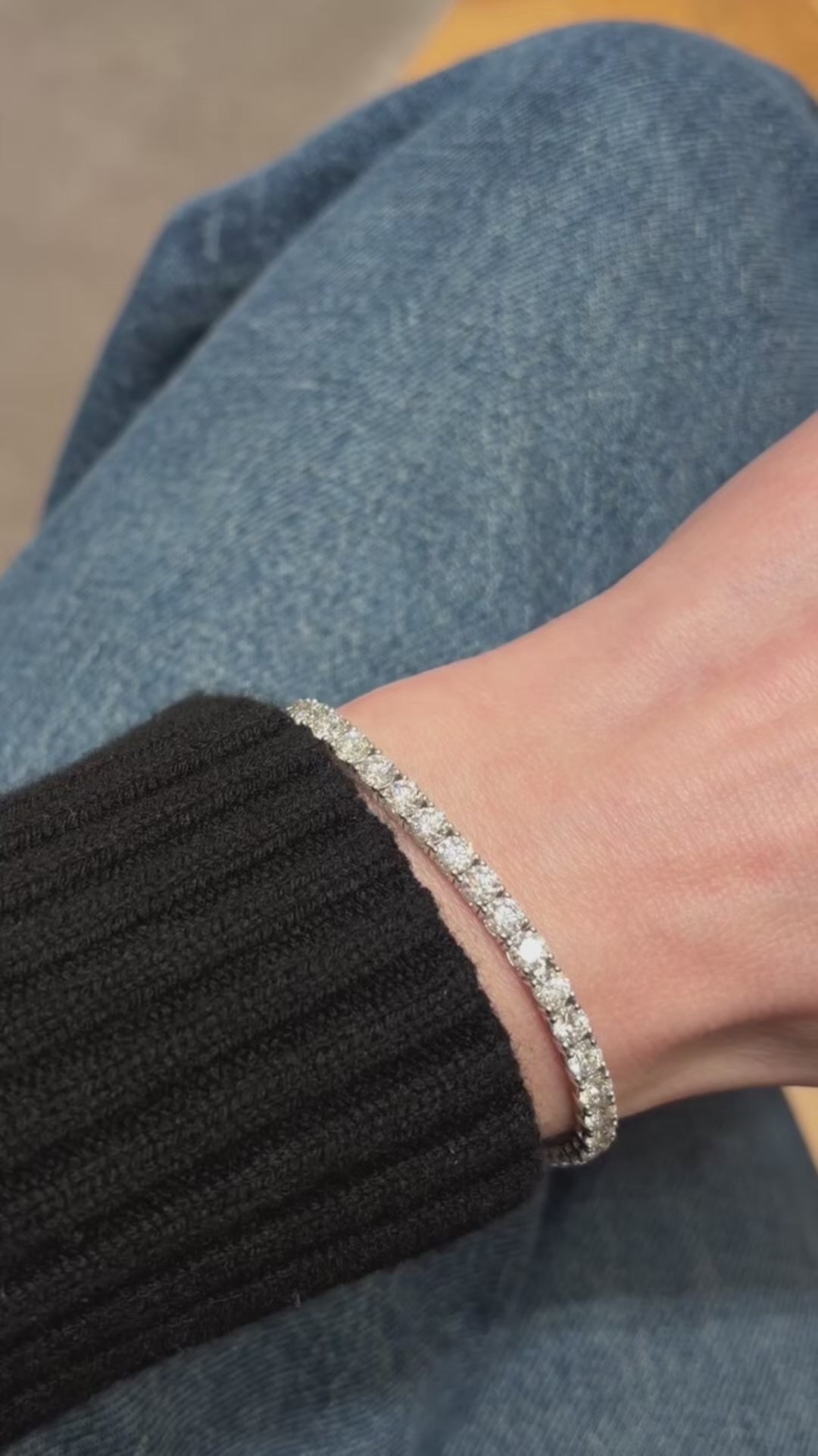 Tennisarmbånd med 9,00 ct. brillanter