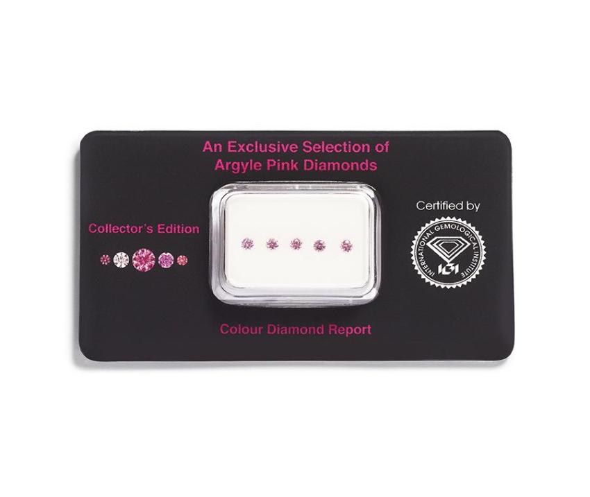 Argyle Pink Collector's Edition løse pink diamanter, i alt 0,20 ct.