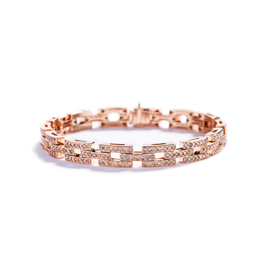 Diamantarmbånd med 3,28 ct. Champagne diamanter