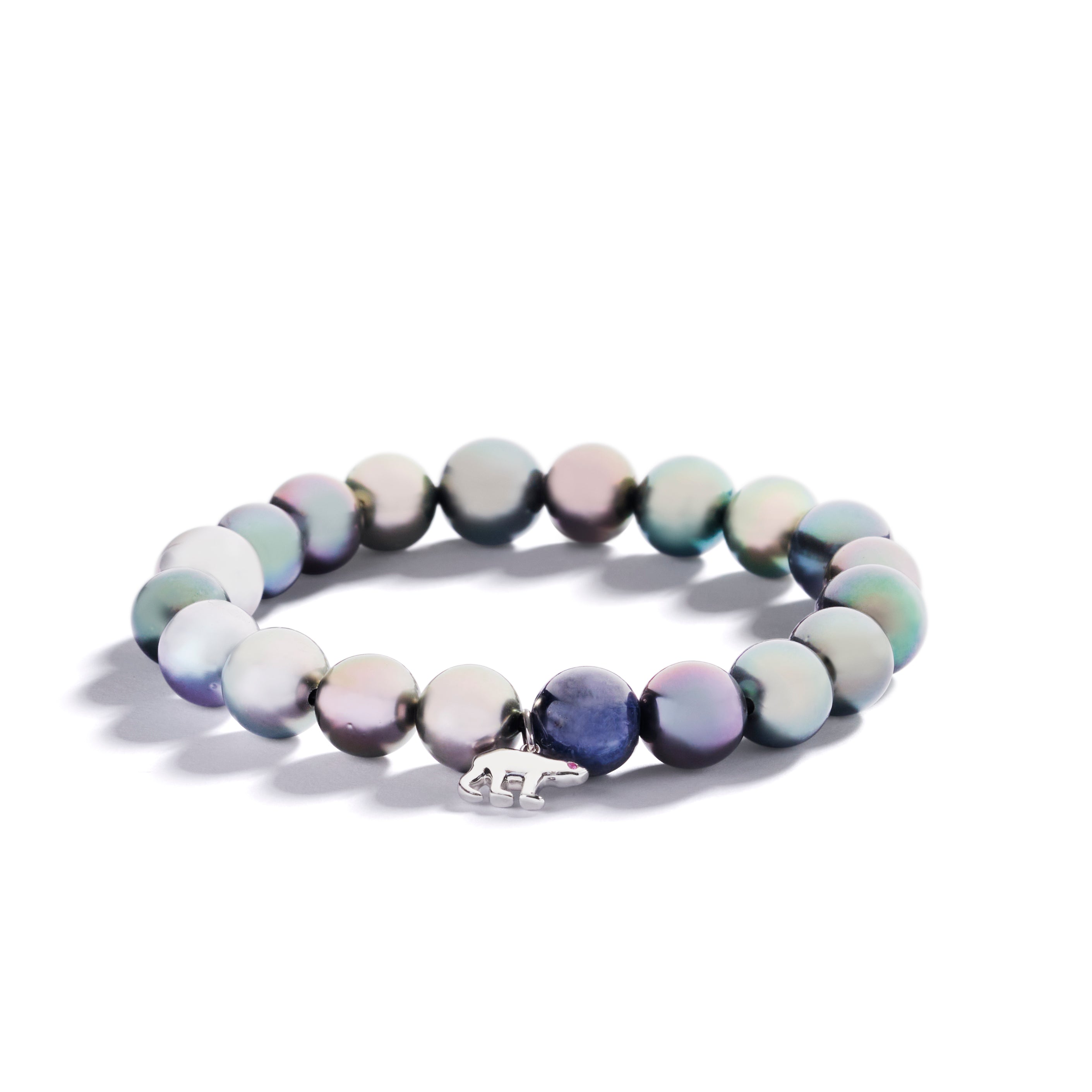 Safir- og Tahiti kulturperle armbånd