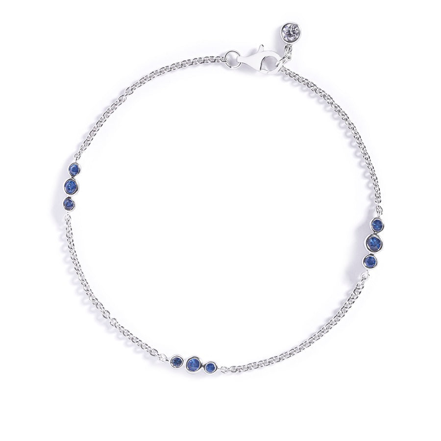 Signatur armbånd med 18 safirer