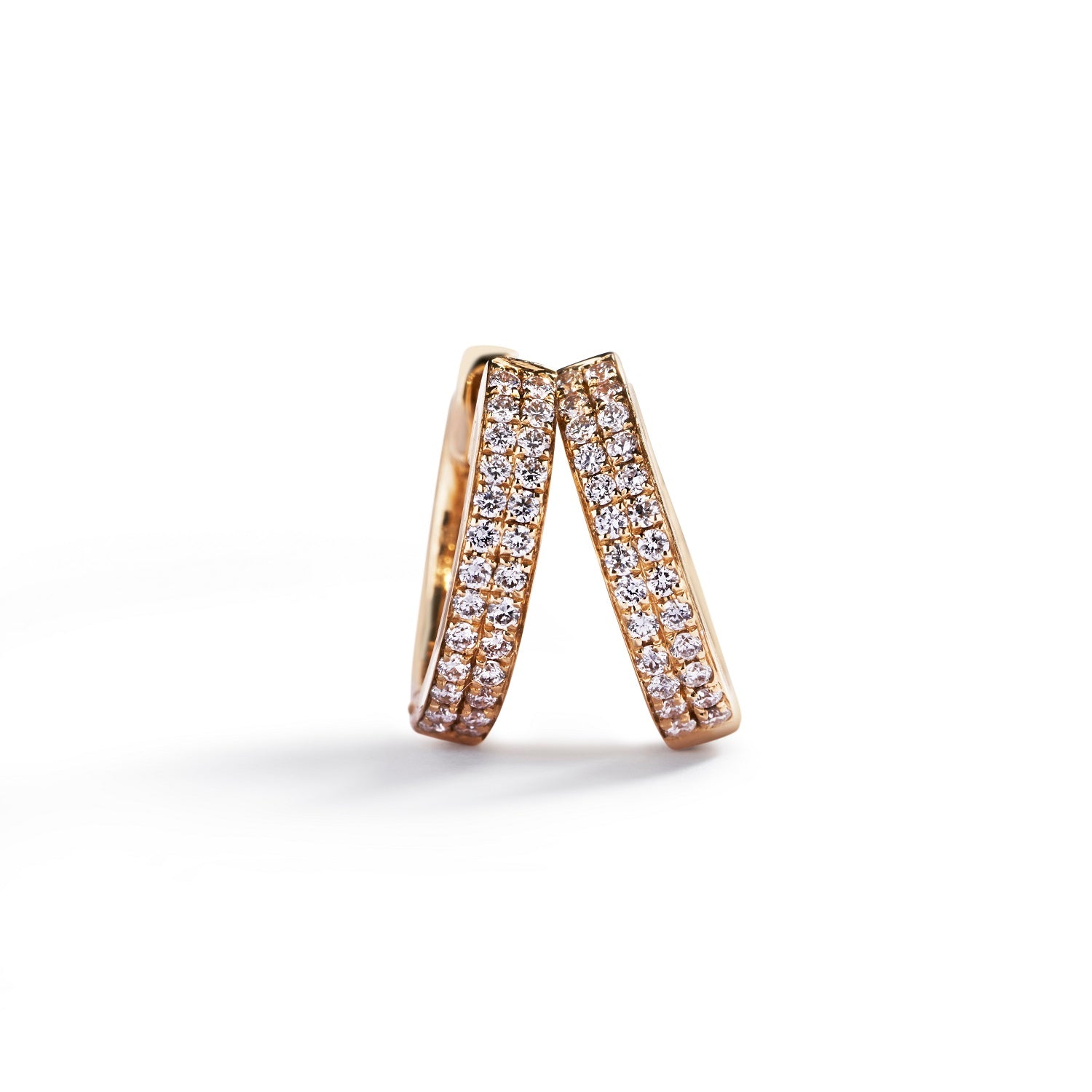 Diamant creoler fra Hartmann's i 18 kt. gulguld med 52 hvide brillanter