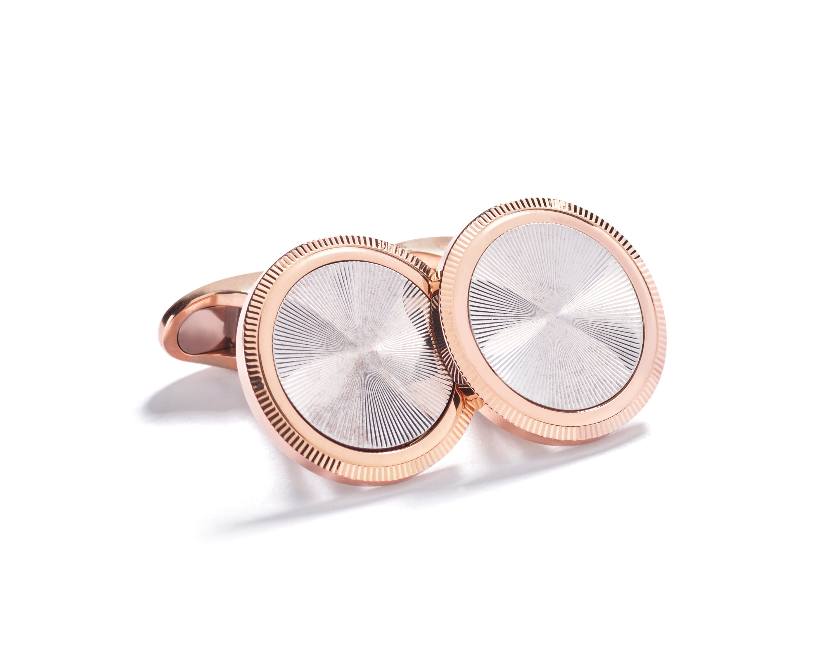 Manchetknapper i 18 kt. hvid- og rosaguld