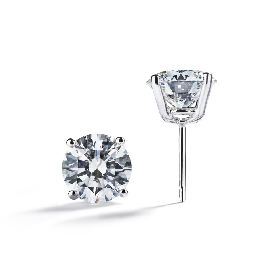 Solitaire ørestikker i 14 kt. med i alt 5,02 ct. diamanter