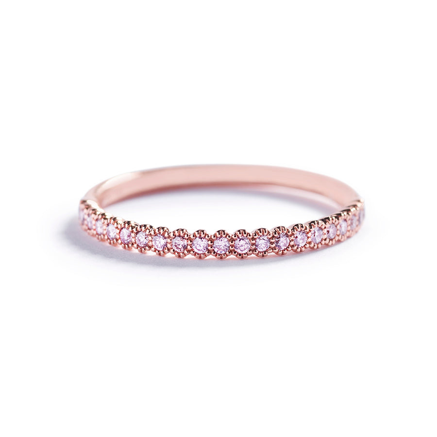 Diamant rækkering med 0,13 ct. Argyle Pink brillanter