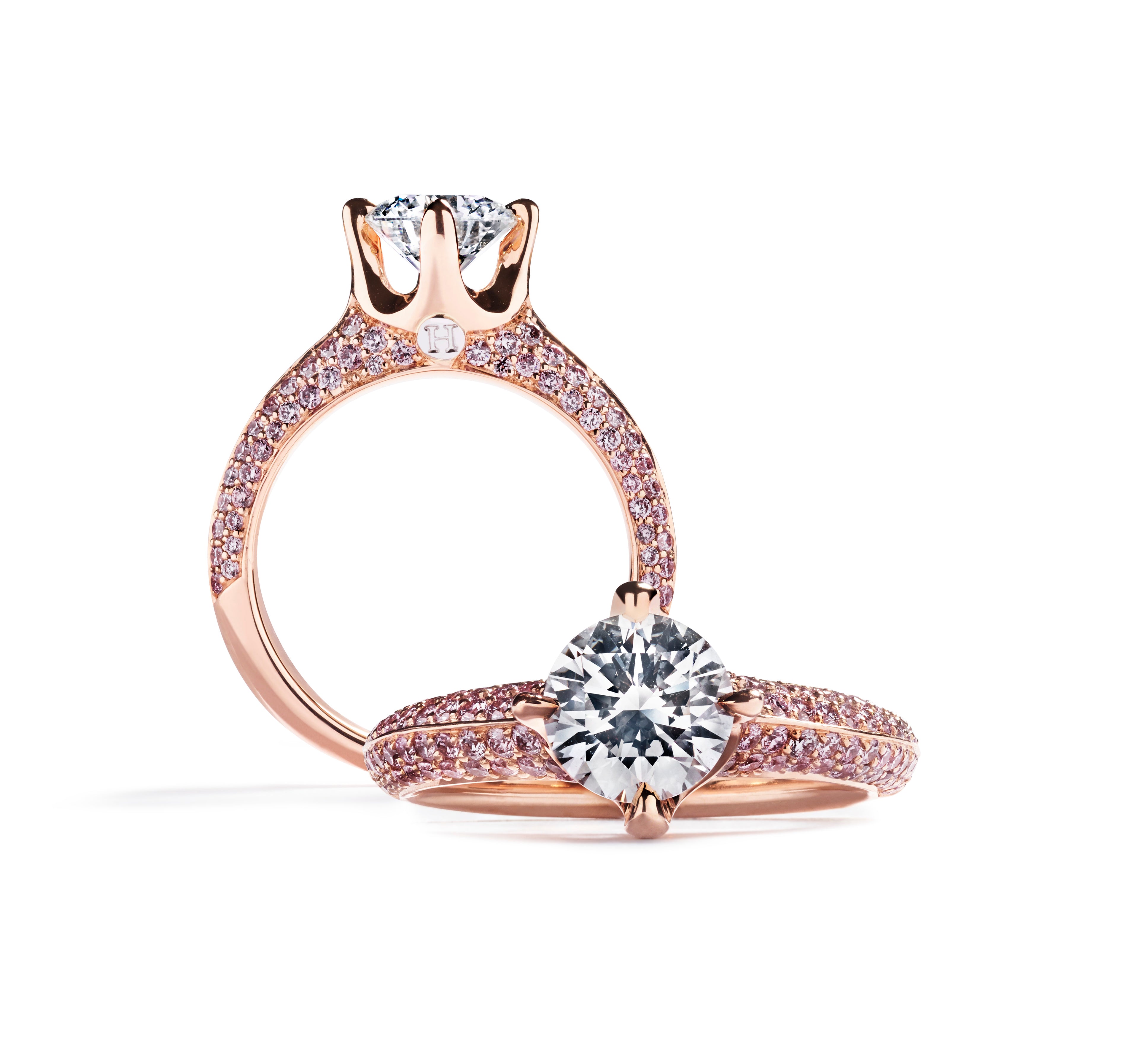Signatur Solitaire "Limited Edition" med 1,02 ct. brillant og 0,76 ct. Argyle Pink brillanter