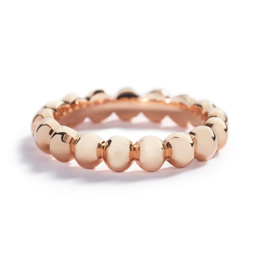 Kuglering i 18 kt. rosaguld - stor model (4mm).                                                                         Fås også i lille model (3,5mm) samt i 18 kt. hvidguld og 18 kt. gulguld.     
