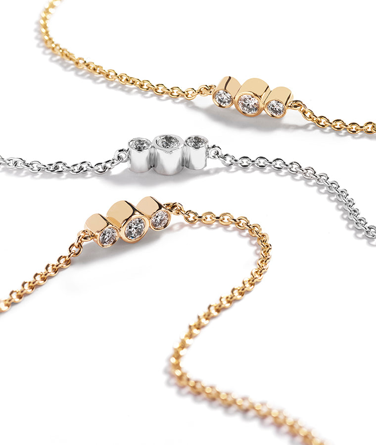 Signaturkæde (42-45 cm) med 0,62 ct. brillanter