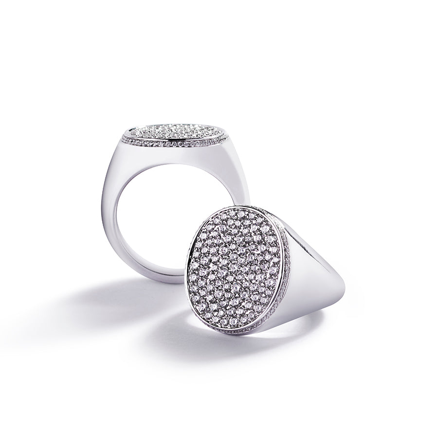 Signatur Signetring med 1,02 ct. brillanter