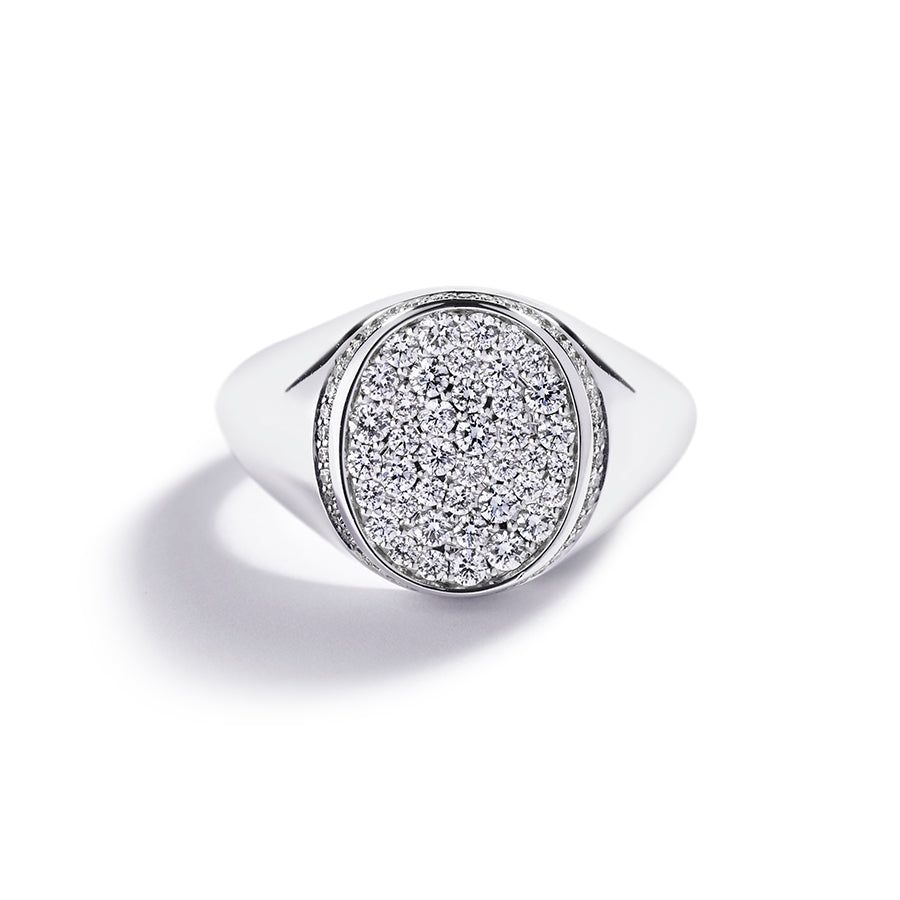 Signatur Signetring med 1,02 ct. brillanter