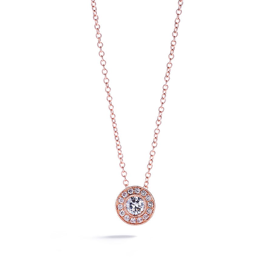 Rosetvedhæng med 0,23 ct. Argyle Blue brillant 