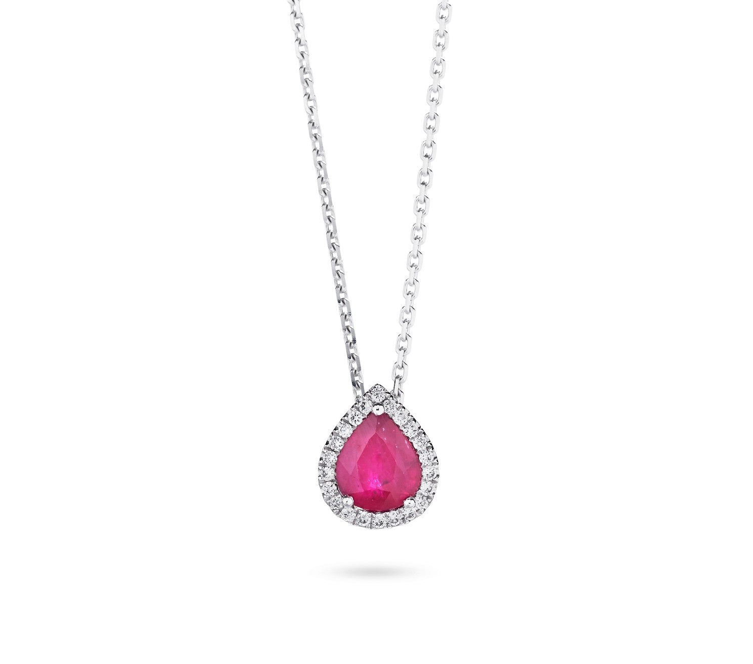 Rubin rosetvedhæng med 1,66 ct. Grønlandsk Rubin og brillanter