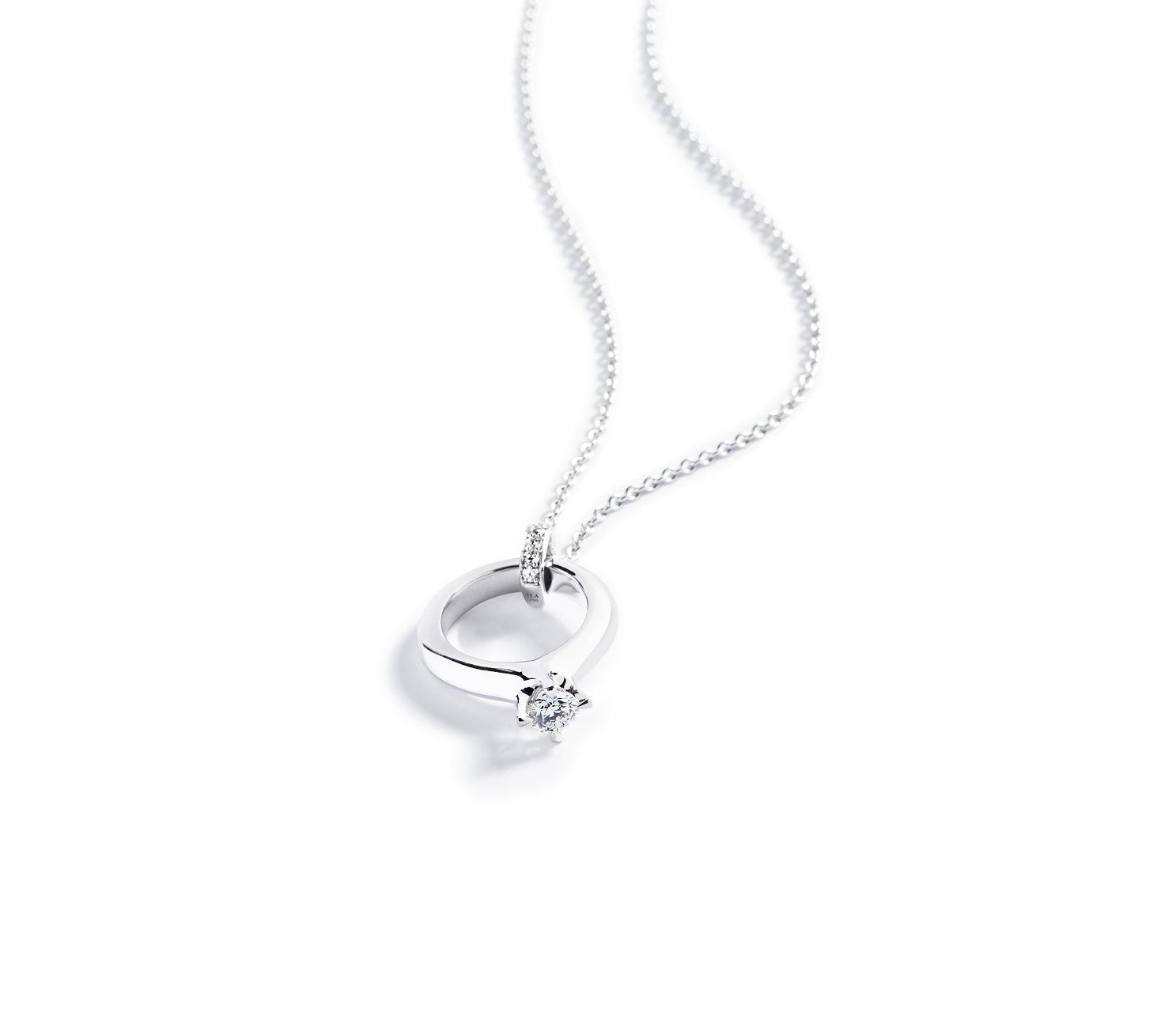 Signatur solitairering vedhæng med 0,30 ct. brillant