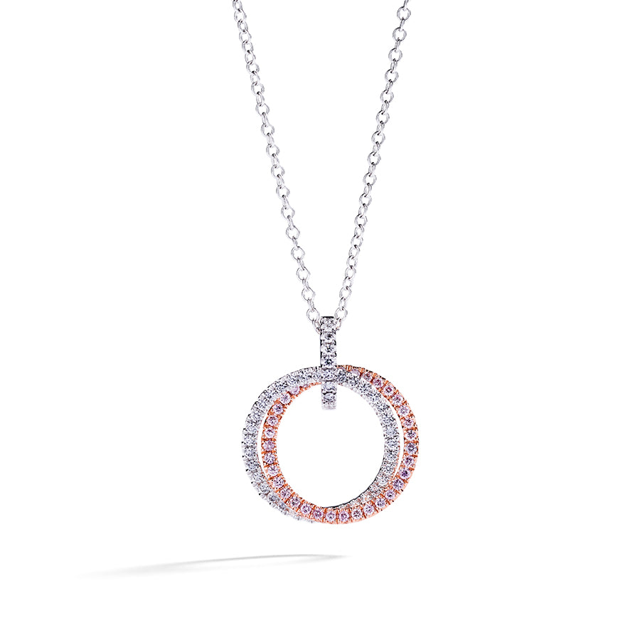 Diamantvedhæng med 0,20 ct. Argyle Pink diamanter og 0,25 ct. brillanter