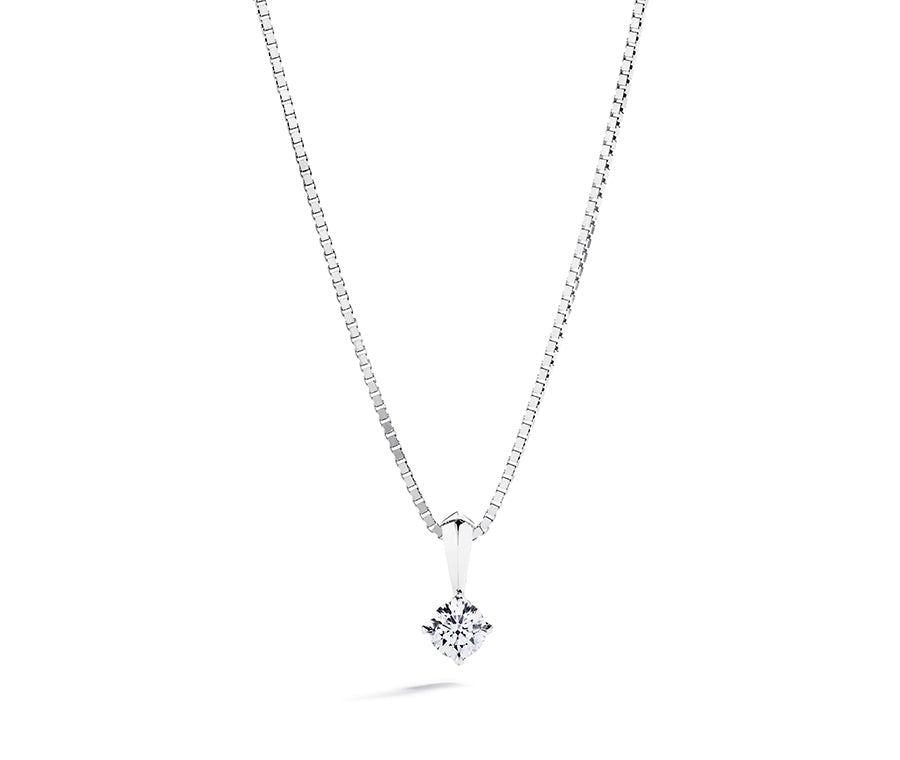 Diamant vedhæng i 18 kt. hvidguld med brillant